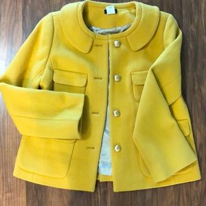J.Crew short mustard yellow wool jacket